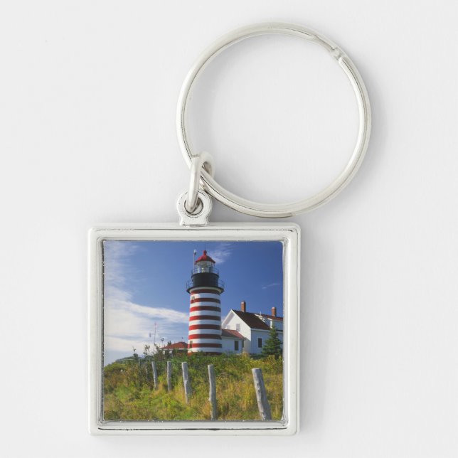 Llavero EE. UU., Maine, Lubec. Faro de West Quoddy Head (Frente)