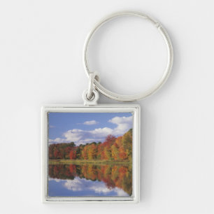 Llavero EE. UU., Massachusetts, Acton. Reflejo de otoño
