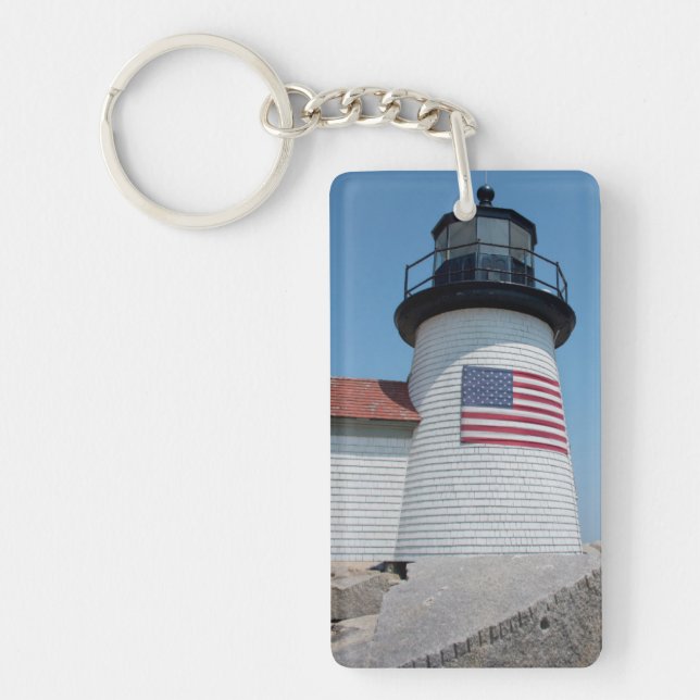 Llavero EE. UU., Massachusetts, Nantucket. Brant Point (Frente)