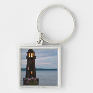 Llavero EE. UU., Michigan. Decoración de jardín Faro