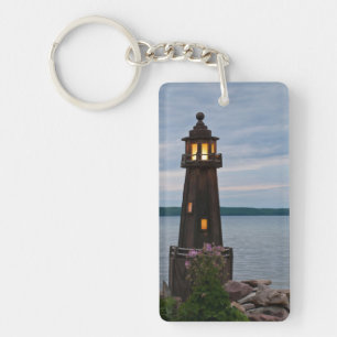 Llavero EE. UU., Michigan. Faro decorativo de jardín