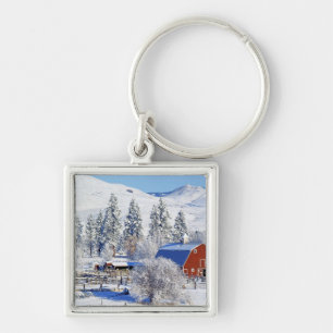 Llavero EE. UU., Washington, Methow Valley, graneros en