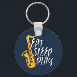 Llavero Eee Sleep Play Guay Saxofhone Player Jazz Music<br><div class="desc">orquesta retro vintage y diseño de aficionados al jazz para los que tocan violín y saxofón en una banda musical o sinfónica. Mercadería clásica de jazz de Guay para saxofonista, violinista, músico y artista. Un juego de palabras divertido y divertido para el violín y el profesor saxofón, el fan de...</div>