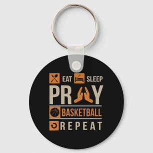 Llavero Eee Sleep Pray Basketball Repetir atleta católico