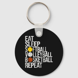 Llavero Eee Sleep Softball Voleibol Basketball Repetir Fu