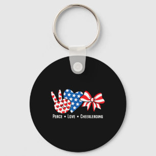 Llavero Eeuu Bandera Americana Paz Amor Cheerlea