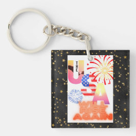 Llavero "EEUU se alzará de nuevo" KeyChain