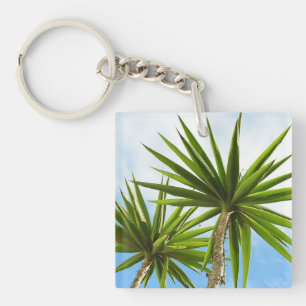 Llavero Efecto de pintura de hojas de palma de yuca tropic