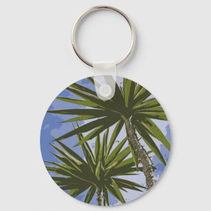 Llavero Efecto de pintura de hojas de palma de yuca tropic
