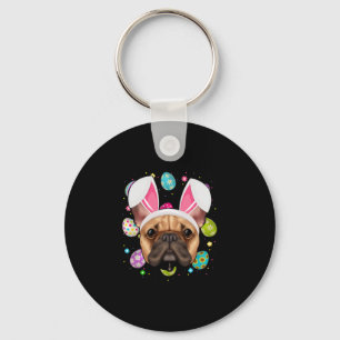 Llavero Egg Lover Bunny Ear Bulldog francés Face Easter Su