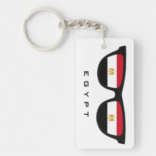 Llavero Egipto sombras personalizado de texto y cadena de