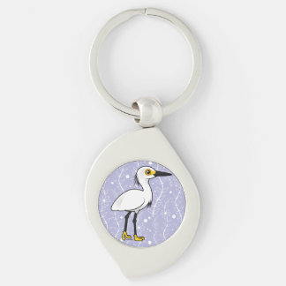 Llavero Egret nevado de Birdorable