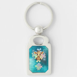 Llavero Egyedinek születtem – kedves zsiráfos design