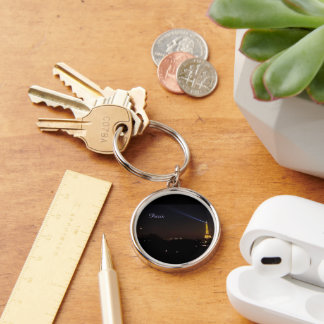 Llavero Eiffel Tower at Night Keychain