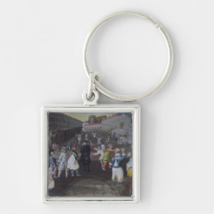 Llavero Ejecutantes de la calle en el carnaval Populaire