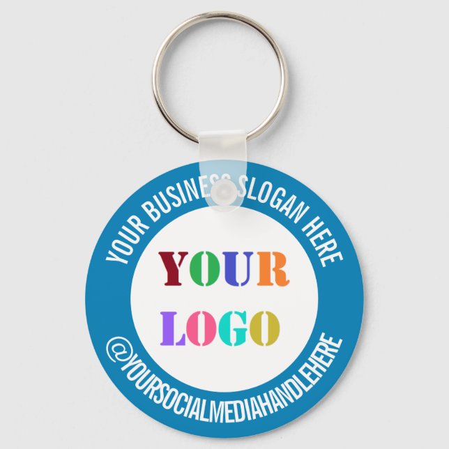 Llavero Ejemplo de la clave de medios sociales del logotip (Anverso)