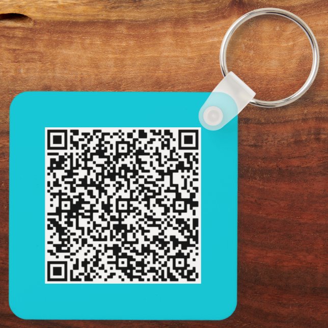 Llavero Ejemplo de personalizado de código QR Analizar inf (Reverso )