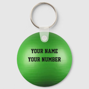 Llavero Ejercicio Ball Keychain ID Etiqueta TU NOMBRE Y Nú