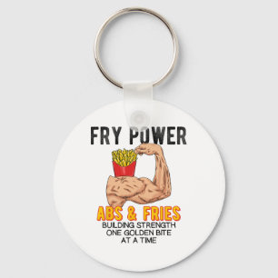 Llavero Ejercicio divertido de abdominales con papas frita