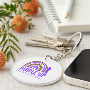 Llavero Ejército personalizado - Niño militar morado