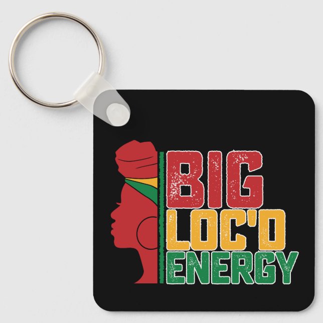 Llavero El 11 de junio Big Loc'd Energy Black Freedom (Anverso)