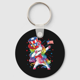 Llavero El 4 De Julio El Tío Unicornio Sam Chica La Bander