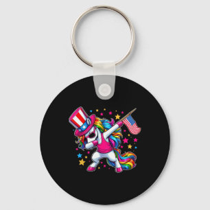 Llavero El 4 De Julio El Tío Unicornio Sam Chica La Bander