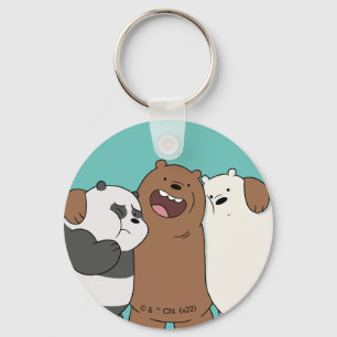 Llavero El abrazo del grupo Bare Bears