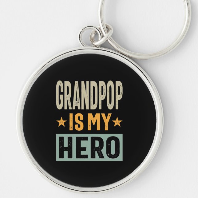 Llavero El abuelo de los hombres es mi héroe - Regalo del  (Frente)