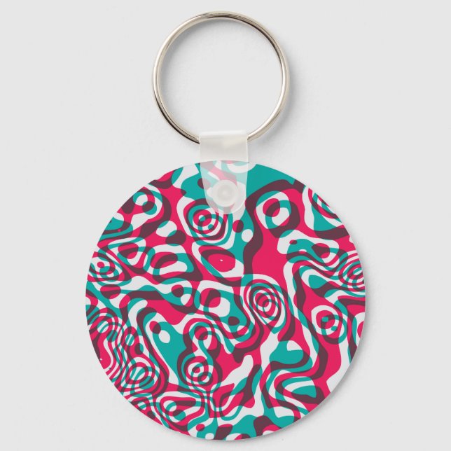 Llavero El Ácido Psicodélico Es Un Fondo Funky Sin Marea. (Anverso)