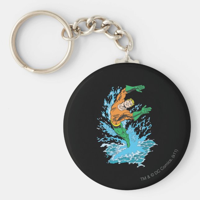 Llavero El acuamán salta en oleada (Frente)