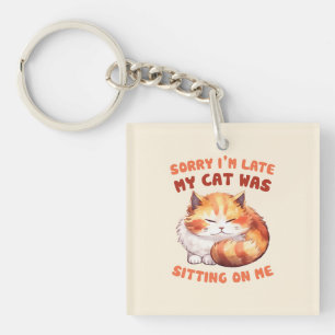 Llavero El Adorable Naranja Tabby Cat - Lo siento, estoy a