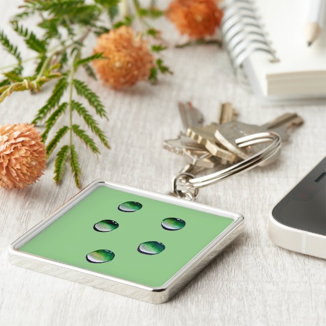 Llavero El agua verde desemboca en el arte del agua (Lado)