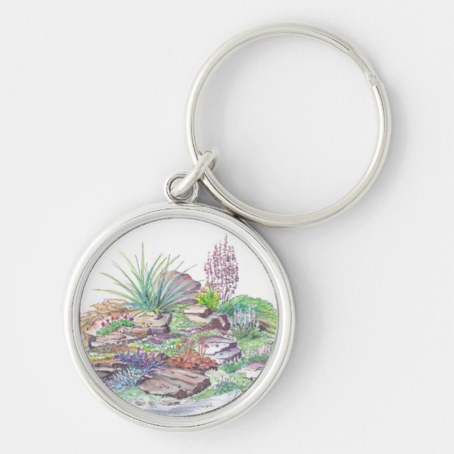 Llavero El ajardinar alpino del jardín (Frente)
