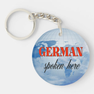 Llavero El alemán se habla aquí tierra nublada