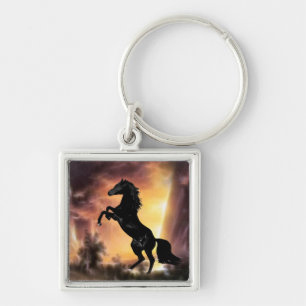 Llavero El alzarse frisio del caballo del semental