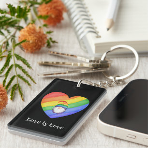 Llavero El amor al corazón arcoiris colorido LGBTQ es amor
