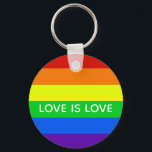 Llavero El amor arcoiris es amor Orgullo gay LGBTQ hermoso<br><div class="desc">El arcoiris del Orgullo Gay estriba la cadena que dice Amor es Amor. Un simpático apoyo LGBTQ para todos tus amigos y familiares gays, lesbianas, bisexuales, transexuales y pansexuales. Apoyar la igualdad de derechos para todos los seres humanos, independientemente de a quién amen y de su identidad de género. Un...</div>