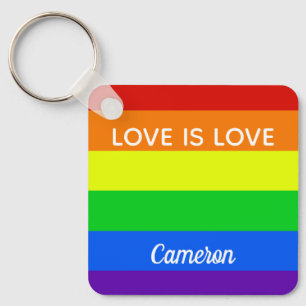 Llavero El amor arcoiris es amor Personalizado del orgullo
