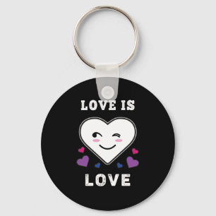 Llavero El amor cardíaco es amor el orgullo bisexual LGBTQ