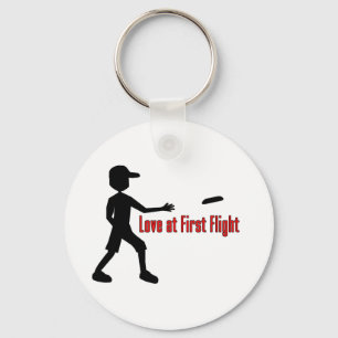 Llavero El amor de Frisbee en primer vuelo