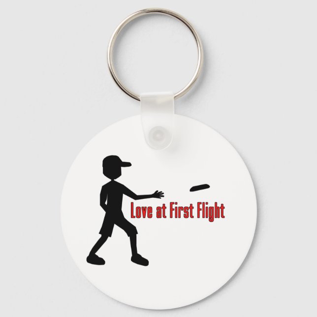 Llavero El amor de Frisbee en primer vuelo (Anverso)