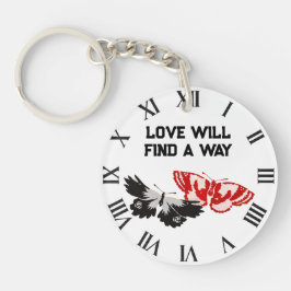Llavero El Amor Encontrará La Manera De Encontrar Mariposa
