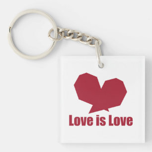 Llavero El amor es amor corazón rojo