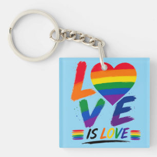 Llavero El Amor Es Amor – Diseño de Cepillo de Orgullo Arc