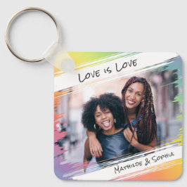 Llavero El amor es amor el arcoiris moderno agrega tu foto