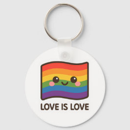 Llavero El amor es amor - Kawaii Rainbow Design