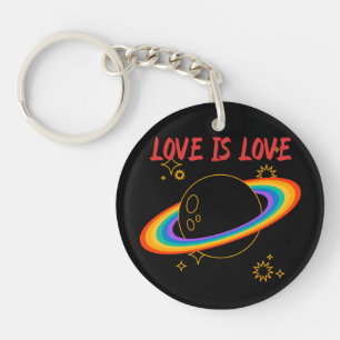 Llavero El amor es amor. Planeta arcoíris. Orgullo LGBTQ+ 