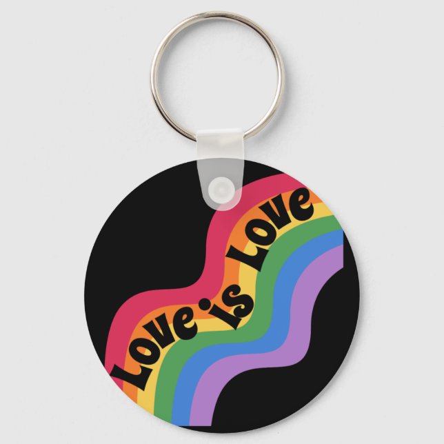 Llavero El amor es el amor. LGBT+orgullo. Arcoiris. (Anverso)