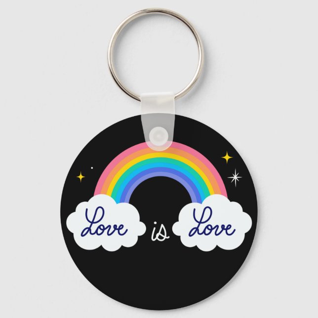 Llavero El amor es el amor. LGBT+orgullo. Arcoiris (Anverso)